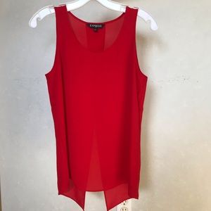 Express red sleeveless top